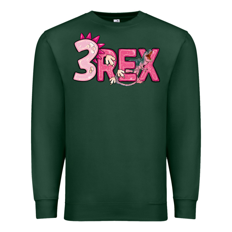 Pink Three Rex Premium Sweatshirt by MaliasSmallBusiness | Teevron