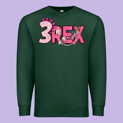 Pink Three Rex Premium Sweatshirt Designed By Maliassmallbusiness