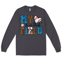 Smoke my heart is on that field baseball Long Sleeve Tee - AdoDesignShop