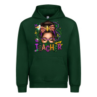 Forest Green mardi gras teacher caucasian messy bun Urban Hoodie - texasbilliewilder