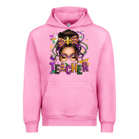 Fuchsia Pink mardi gras teacher caucasian messy bun Urban Hoodie - texasbilliewilder