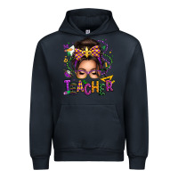 Navy mardi gras teacher caucasian messy bun Urban Hoodie - texasbilliewilder