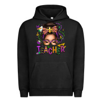 Pigment Black mardi gras teacher caucasian messy bun Urban Hoodie - texasbilliewilder