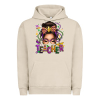 Pigment French Oak mardi gras teacher caucasian messy bun Urban Hoodie - texasbilliewilder