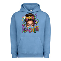 Pigment Pebble Blue mardi gras teacher caucasian messy bun Urban Hoodie - texasbilliewilder