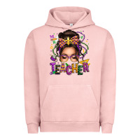 Pigment Salmon mardi gras teacher caucasian messy bun Urban Hoodie - texasbilliewilder
