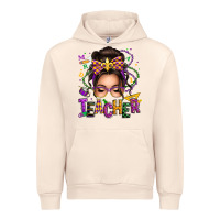 Sandshell mardi gras teacher caucasian messy bun Urban Hoodie - texasbilliewilder