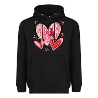 Black valentines hearts Heavyweight Hoodie - MaliasSmallBusiness