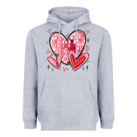 Heather Grey valentines hearts Heavyweight Hoodie - MaliasSmallBusiness