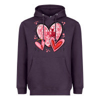 Plum valentines hearts Heavyweight Hoodie - MaliasSmallBusiness