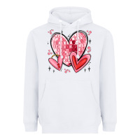 White valentines hearts Heavyweight Hoodie - MaliasSmallBusiness