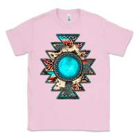 Bubblegum Pink aztec leopard turquoise gemstone Classic Tee - JahusDesignShop