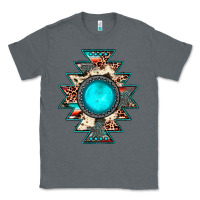 Charcoal Heather aztec leopard turquoise gemstone Classic Tee - JahusDesignShop