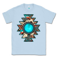 Dusty Blue aztec leopard turquoise gemstone Classic Tee - JahusDesignShop