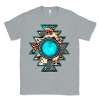 Heather Grey aztec leopard turquoise gemstone Classic Tee - JahusDesignShop
