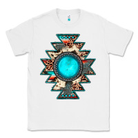 White aztec leopard turquoise gemstone Classic Tee - JahusDesignShop