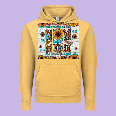 God Gifted Me Two Titles Mom And Mimi And I Rock Them Both Vintage Hoodie Designed By Jahusdesignshop