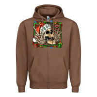 Chestnut Christmas happy skeleton Zipper Hoodie - Jasminsmagicworld