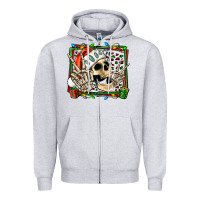 Heather Grey Christmas happy skeleton Zipper Hoodie - Jasminsmagicworld