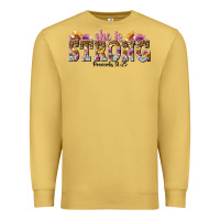 Antique Gold she is strong proverbs 31 25 Premium Sweatshirt - NancyCooperArtShop