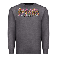 Charcoal Heather she is strong proverbs 31 25 Premium Sweatshirt - NancyCooperArtShop