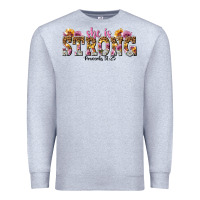 Heather Grey she is strong proverbs 31 25 Premium Sweatshirt - NancyCooperArtShop
