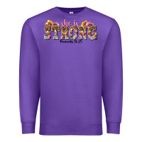 Purple she is strong proverbs 31 25 Premium Sweatshirt - NancyCooperArtShop