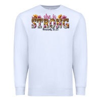 White she is strong proverbs 31 25 Premium Sweatshirt - NancyCooperArtShop