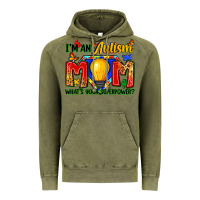 Vintage Olive i'm an autism mom what's your superpower Vintage Hoodie - Zillion Design Studio
