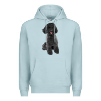 Blue Mist black poodles dog Premium Hoodie - LillyAllenDesigns