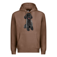 Chestnut black poodles dog Premium Hoodie - LillyAllenDesigns