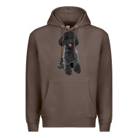 Coffee black poodles dog Premium Hoodie - LillyAllenDesigns