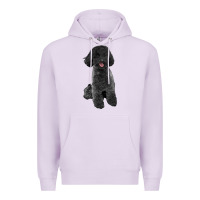 Lilac black poodles dog Premium Hoodie - LillyAllenDesigns