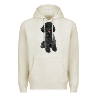 Oatmeal Heather black poodles dog Premium Hoodie - LillyAllenDesigns