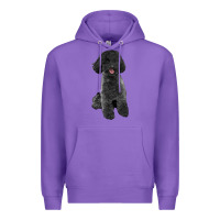 Purple black poodles dog Premium Hoodie - LillyAllenDesigns
