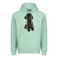 Seafoam black poodles dog Premium Hoodie - LillyAllenDesigns