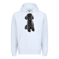 White black poodles dog Premium Hoodie - LillyAllenDesigns