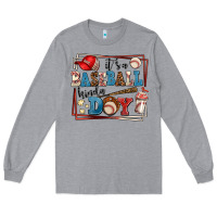 Heather Grey its a baseball kinda day Long Sleeve Tee - AdoDesignShop