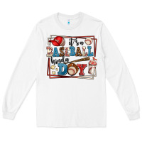 White its a baseball kinda day Long Sleeve Tee - AdoDesignShop