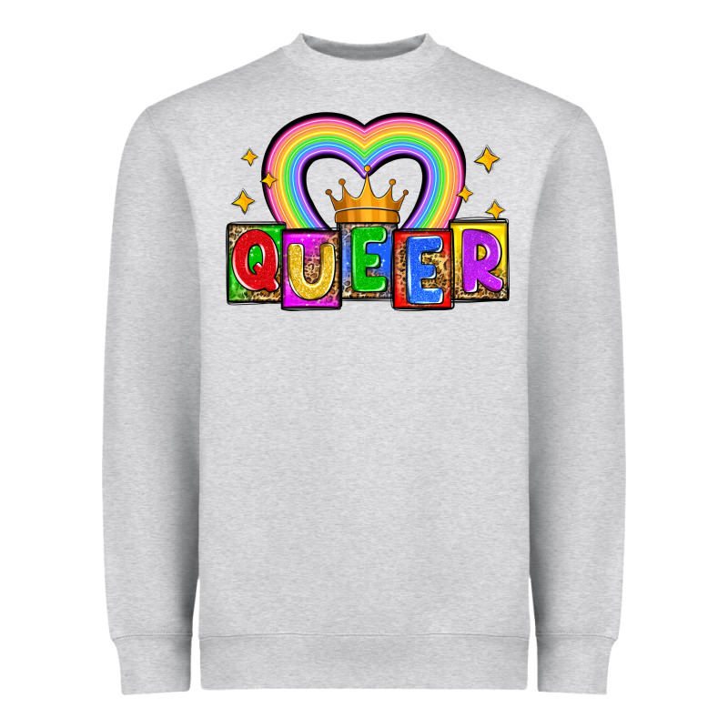 Queer Heavyweight Sweatshirt by Zillion Design Studio | Teevron