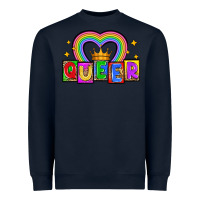 Navy queer Heavyweight Sweatshirt - Zillion Design Studio