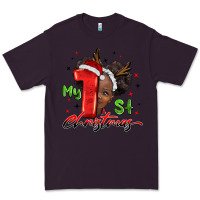 Plum my first christmas african girl Premium Tee - BarkalooDesign