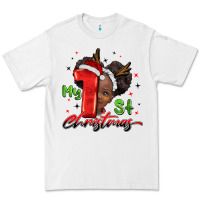 White my first christmas african girl Premium Tee - BarkalooDesign