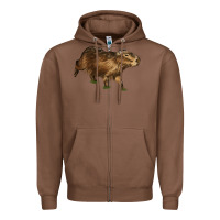Chestnut Capybara Zipper Hoodie - LillyAllenDesigns
