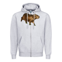 Heather Grey Capybara Zipper Hoodie - LillyAllenDesigns