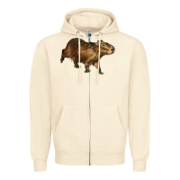 Sandshell Capybara Zipper Hoodie - LillyAllenDesigns