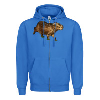 True Royal Capybara Zipper Hoodie - LillyAllenDesigns