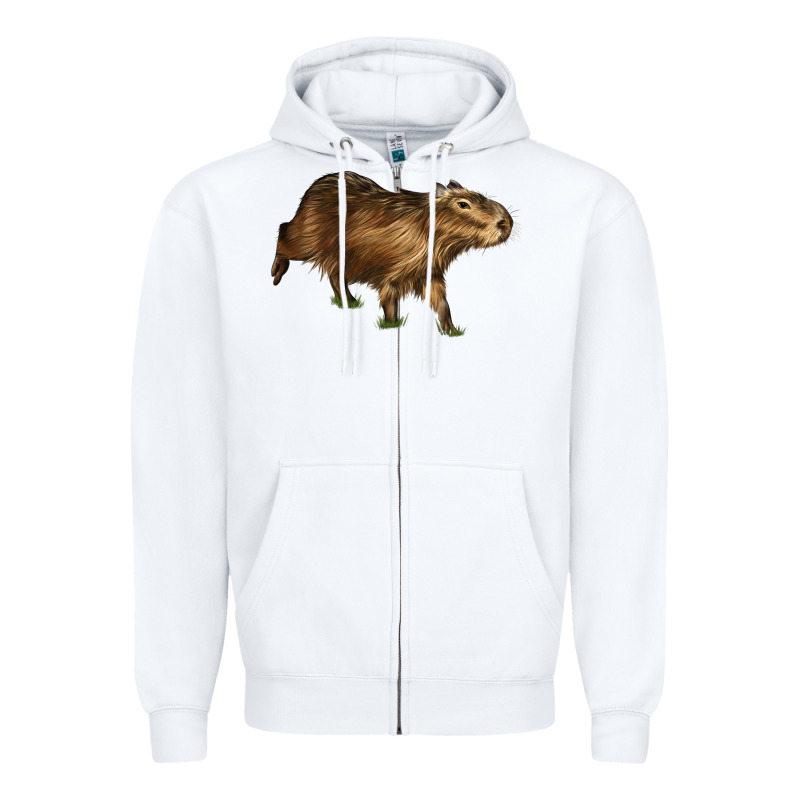 Capybara Zipper Hoodie by LillyAllenDesigns | Teevron