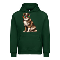 Forest Green australian shepherd with rope toy Urban Hoodie - texasbilliewilder