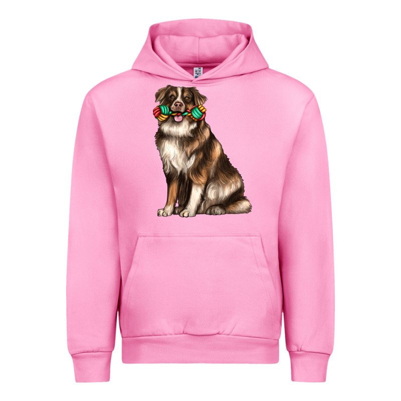Australian Shepherd With Rope Toy Urban Hoodie by texasbilliewilder | Teevron